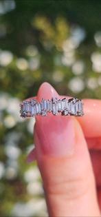 Zilveren 925 baguette half eternity ring – NIEUW, Nieuw, Ophalen of Verzenden, Nvt, Dame