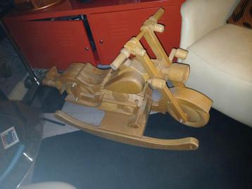 Houten Schommelmotor / Hobbelpaard - Uniek! beschikbaar voor biedingen