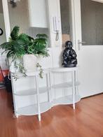 2 Halve Maan Bijzettafeltjes/Nachtkastjes, Ophalen, Overige materialen, Minder dan 50 cm, Rond