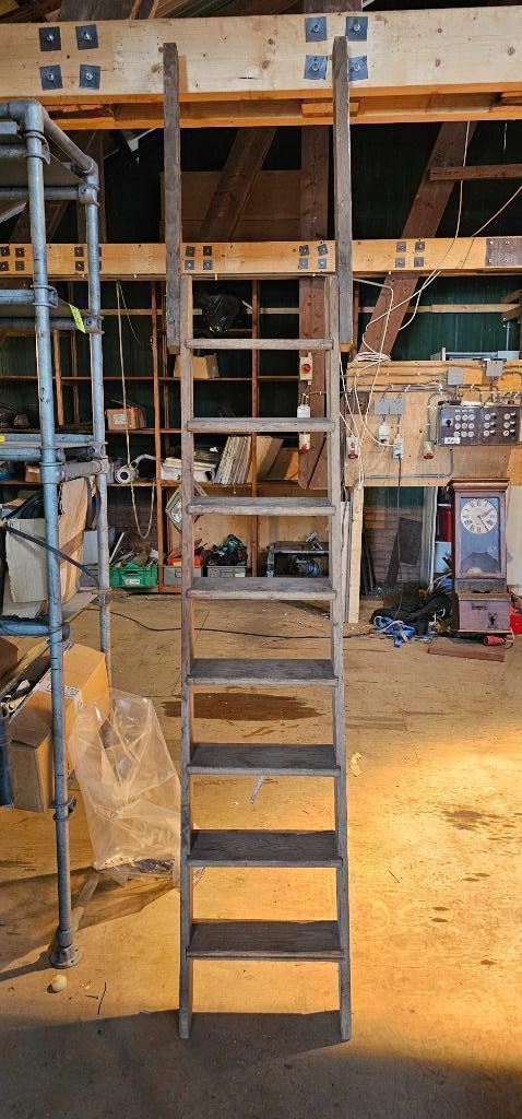 Houten trap met verlenging, Doe-het-zelf en Verbouw, Ladders en Trappen, Gebruikt, Trap, Minder dan 2 meter, Ophalen