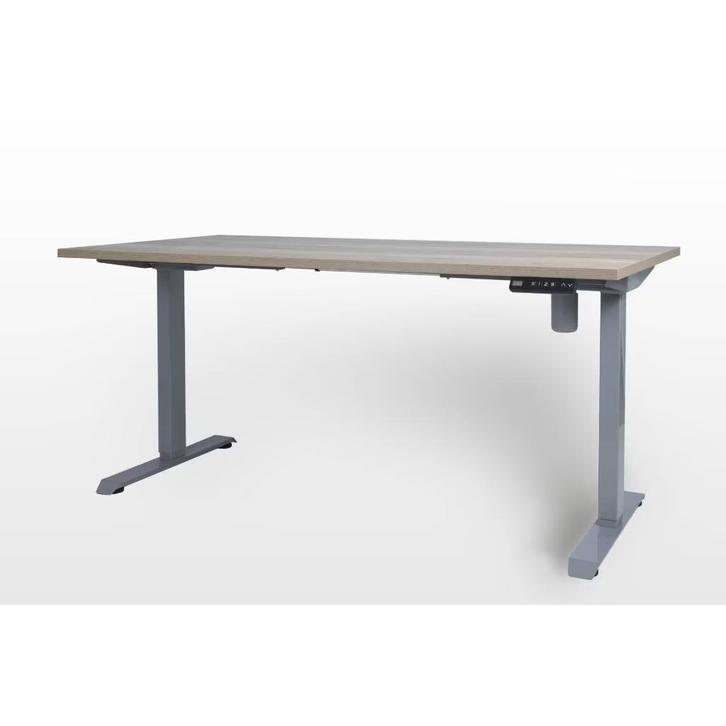 Elektrisch Zit Sta bureaus 140x80 RM1 grijs frame NIEUW, Huis en Inrichting, Bureaus, Nieuw, Bureau, Elektrisch, In hoogte verstelbaar