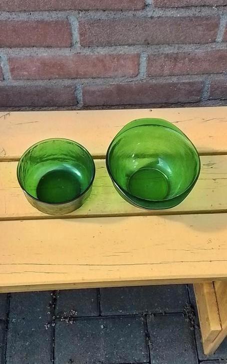 💐2 SCHAALTJES ARCOROC GROEN, Antiek en Kunst, Antiek | Servies los, Ophalen of Verzenden