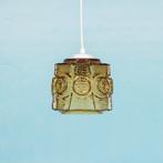 Vintage glazen hanglamp Vitrika l amber midcentury pendant, Glas, Gebruikt, Ophalen of Verzenden, Midmod
