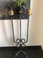 Mooie hoge zware metalen kandelaar, Ophalen, Zo goed als nieuw, Metaal, 75 cm of meer