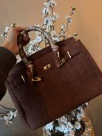 Terry Bag Choco Bruin 30cm Birkin gouden hardware, Ophalen of Verzenden, Nieuw, Bruin, Handtas