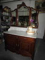 antiek mahonie commode babycommode wit marmer, Ophalen of Verzenden