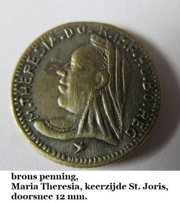 brons penning Maria Theresia, doorsnee 12 mm. beschikbaar voor biedingen