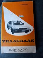 Vraagbaak Honda Accord 1978-1982, Ophalen of Verzenden, Gelezen, Honda, P.H. Olving