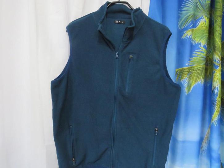 petrol fleece bodywarmer / gilet / vest mt L van Tex, Kleding | Heren, Bodywarmers, Gedragen, Maat 48/50 (M), Ophalen of Verzenden