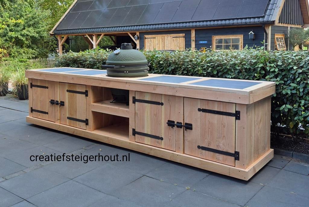 Douglas buitenkeuken voor overkapping egg grill guru kamado, Ophalen of Verzenden, Nieuw, Houtskool, Vrijstaand