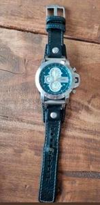 Fossil JR1156 ,zwart,leer Chronograaf, Overige merken, Staal, Staal, Polshorloge