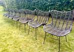 Rotan Egg chair eetkamer of terras lounge stoelen, Ophalen, Gebruikt, Bruin, Twee