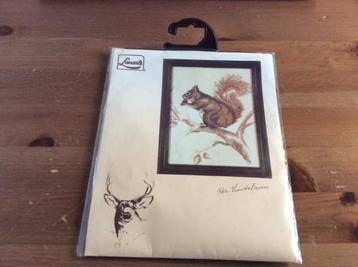 Lanarte borduurwerk Eekhoorn. 15 x 20 cm beschikbaar voor biedingen