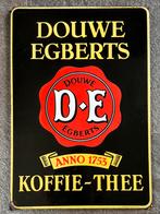 Emaille reclamebord DE Douwe Egberts koffie thee reclame, Ophalen of Verzenden, Gebruikt, Reclamebord