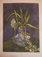 Hyacinten in vaas - Ets door Els knaap, Ophalen of Verzenden