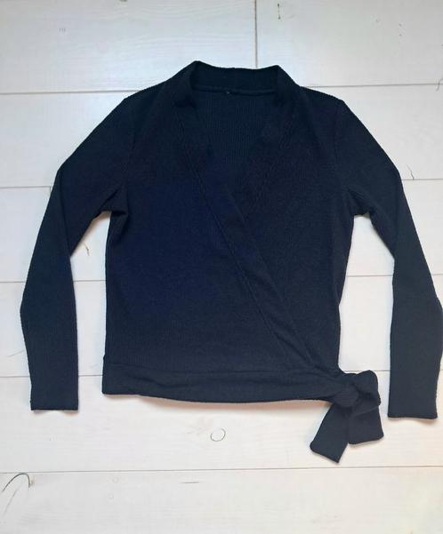 Overslag vestje rib donkerblauw maat S, Kleding | Dames, Truien en Vesten, Zo goed als nieuw, Maat 36 (S), Blauw, Ophalen of Verzenden