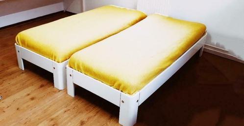 AUPING AURONDE 90 x 200, Huis en Inrichting, Slaapkamer | Bedden, Zo goed als nieuw, Eenpersoons, 90 cm, 200 cm, Hout, Wit, Verstelbaar