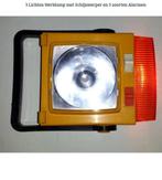 3 Lichten Werklamp met Schijnwerper en 3 soorten Alarmen, Ophalen of Verzenden