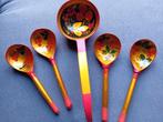 VINTAGE originele Khokhloma houten lepels handbeschilderd, Ophalen of Verzenden