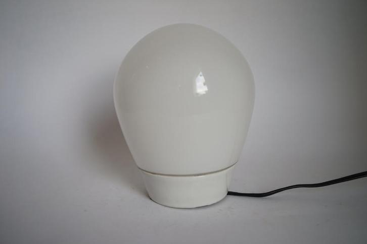 vintage plafondlamp porselein melkglas ljs 6001 wagenfeld, Huis en Inrichting, Lampen | Plafondlampen, Glas, Kunststof, Overige materialen