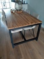 Industriële eettafel, Huis en Inrichting, Tafels | Eettafels, Ophalen, Gebruikt, Teakhout, 200 cm of meer