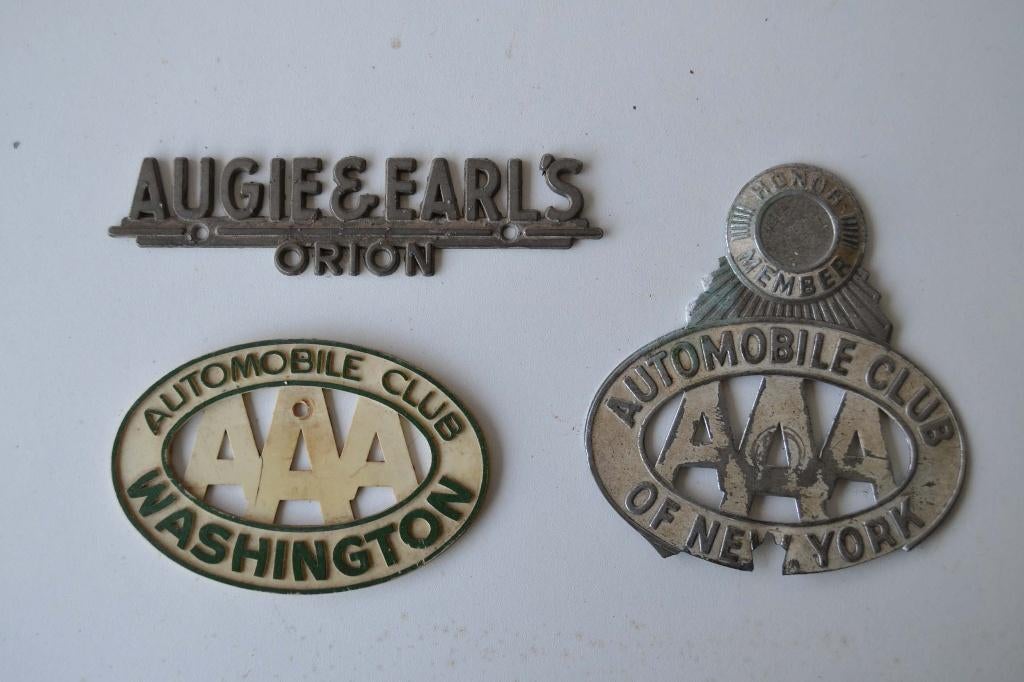 AAA badges vintage, Verzenden, Gebruikt, Auto's