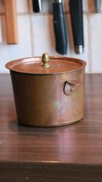 Antiek koperen Charlotte bakvorm met deksel (ø13cm), Antiek en Kunst, Ophalen of Verzenden