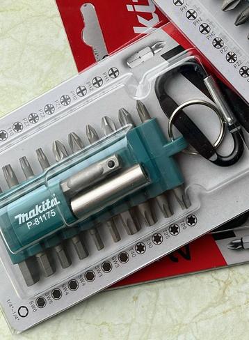Nu €12! Makita schroefbitsetje 22-delig aan karabijnhaak beschikbaar voor biedingen