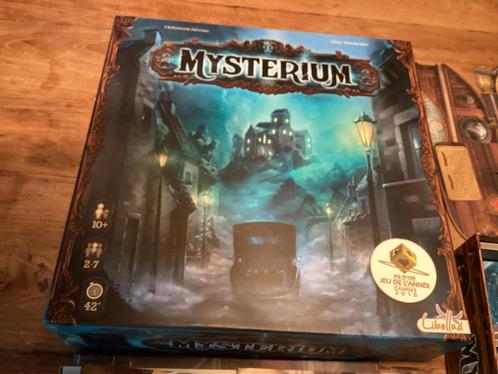 Mysterium bordspel met twee uitbreidingen en opbergsysteem, Hobby en Vrije tijd, Gezelschapsspellen | Bordspellen, Gebruikt, Ophalen of Verzenden