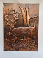 Vintage Koperen 3D print Hert gesigneerd, Overige materialen, Minder dan 50 cm, Gebruikt, Ophalen of Verzenden