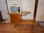 Vintage tv audio meubel wandkast wandmeubel teak, Teakhout, 100 tot 150 cm, Vintage mid century design jaren 60 70, ...