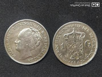 1945 een 1 gulden Wilhelmina replica, vaste pr. € 2,70 beschikbaar voor biedingen