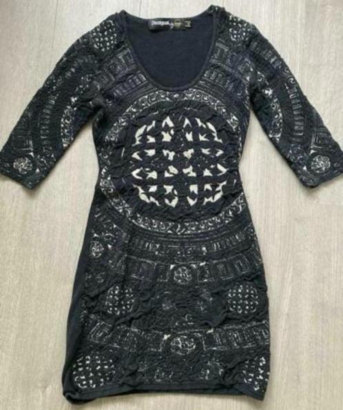 DESIGUAL prachtig en apart zwart jurkje , maat M 38 40, Kleding | Dames, Jurken, Gedragen, Maat 38/40 (M), Zwart, Boven de knie