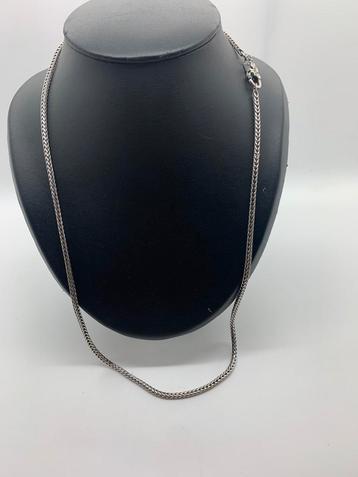 V596 Trollbeads zilveren collier met bloem slot (60 cm) beschikbaar voor biedingen