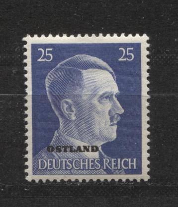 Duitse Adolf H postzegel met opdruk Ostland (14)   beschikbaar voor biedingen