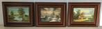 3 GESIGNEERDE LANDSCHAP SCHILDERIJTJES, Antiek en Kunst, Kunst | Schilderijen | Klassiek, Ophalen of Verzenden
