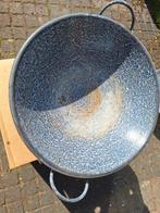 grijs, gewolkte, emaille wok pan, Antiek en Kunst, Antiek | Emaille, Ophalen