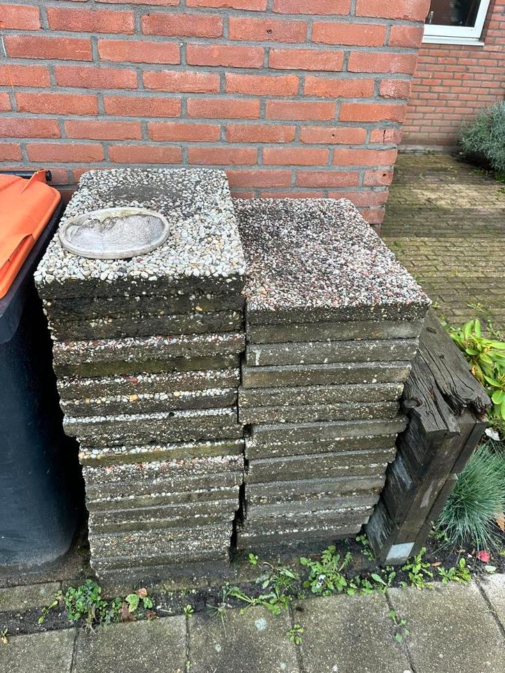 Grindtegels – gratis op te halen!, Tuin en Terras, Tegels en Klinkers, Zo goed als nieuw, Terrastegels, Beton, Ophalen of Verzenden