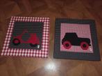 Stoffen schilderijen canvas wanddecoratie auto/scooter, Kinderen en Baby's, Kinderkamer | Inrichting en Decoratie, Ophalen, Zo goed als nieuw
