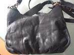 Zwarte schoudertas, Sieraden, Tassen en Uiterlijk, Tassen | Schoudertassen, Ophalen of Verzenden, Zo goed als nieuw, Zwart, Leer