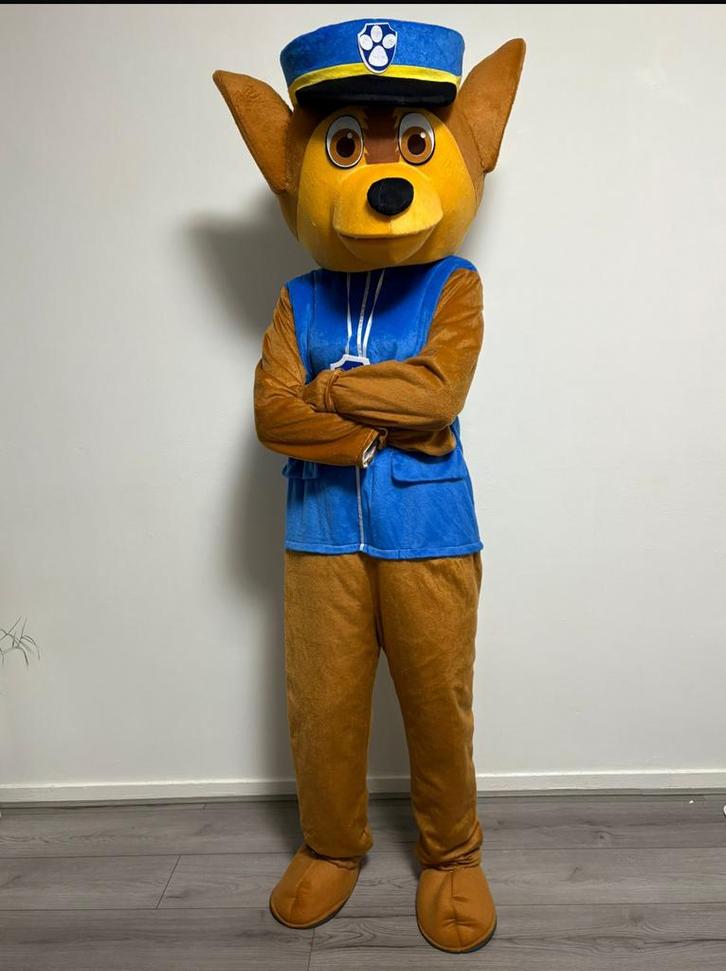 Chase Paw Patrol Kostuum te Huur! Met acteur, Kinderen en Baby's, Carnavalskleding en Verkleedspullen, Zo goed als nieuw, Jongen of Meisje