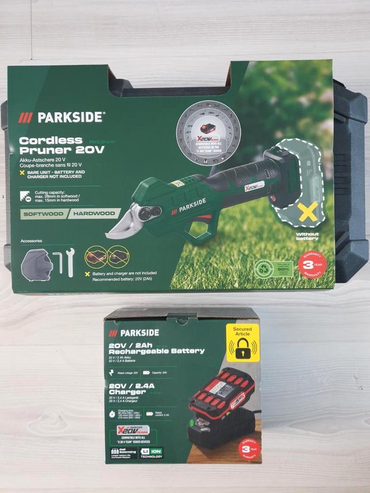 Parkside 20V accu snoeischaar, Tuin en Terras, Takkenscharen, Nieuw, 20 t/m 29 mm, Ophalen