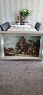 Groot Schilderij - Landschap met Boerderij - 124x85 cm, Ophalen