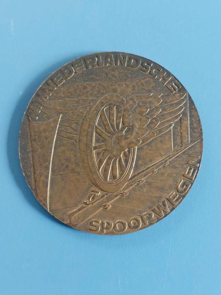 Penning spoorwegstaking 1944, Postzegels en Munten, Penningen en Medailles, Brons, Nederland, Ophalen of Verzenden