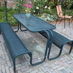 Metalen picknick bank, zeer sterk!, Ophalen, Gebruikt, Metaal