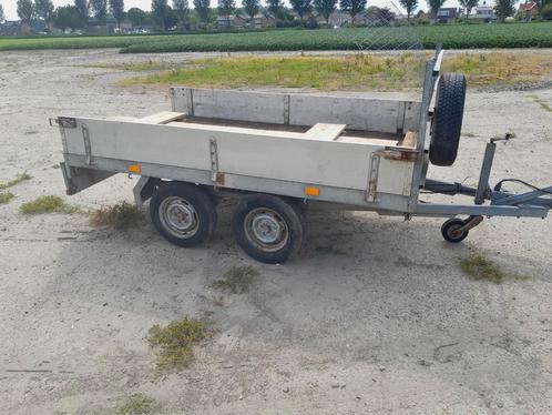 Aanhangwagen aanhanger plateau wagen witte plaat, Auto diversen, Aanhangers en Bagagewagens, Gebruikt, Ophalen