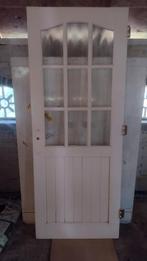 Massieve stompe deuren met mat/sier glas 83x201 en 83x210, Doe-het-zelf en Verbouw, Deuren en Horren, Ophalen, Gebruikt, 80 tot 100 cm