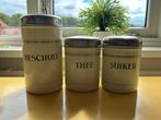 Emaille Blikken Set - Koffie, Thee, Beschuit, Ophalen