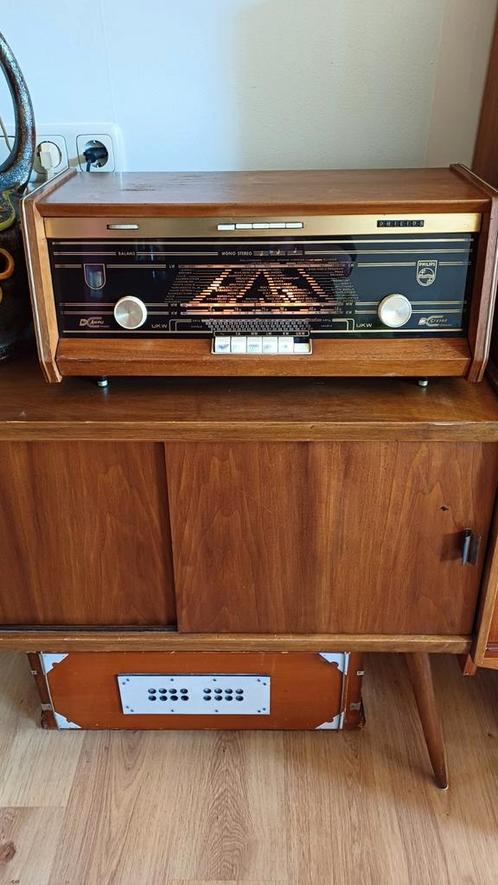 Vintage Philips Bi-Ampli B5X23A/74 – buizenradio, Antiek en Kunst, Antiek | Tv's en Audio, Ophalen