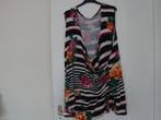 Gestreepte top met bloemen. Maat 50., Ophalen of Verzenden, Zo goed als nieuw, Overige kleuren, Shirt of Top